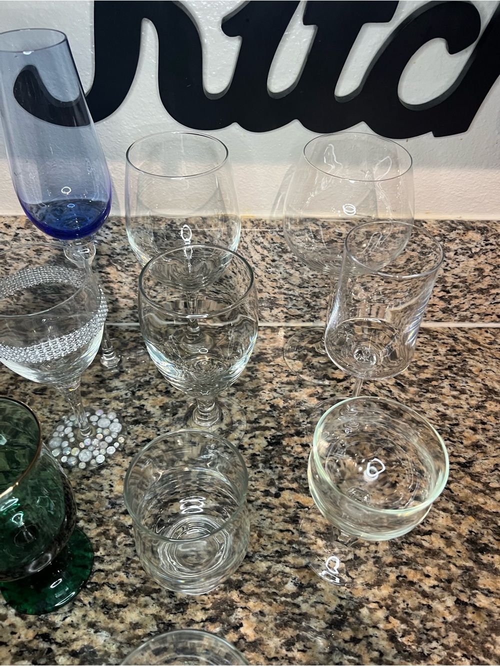Clear Glass Wine and Beverage Glasses - Assorted Set